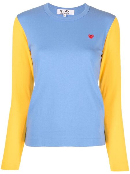 Comme Des Garçons Play Two-tone Sweater - Blue 
