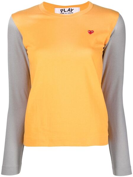  Comme Des Garçons Play Two-tone Sweater - Yellow 