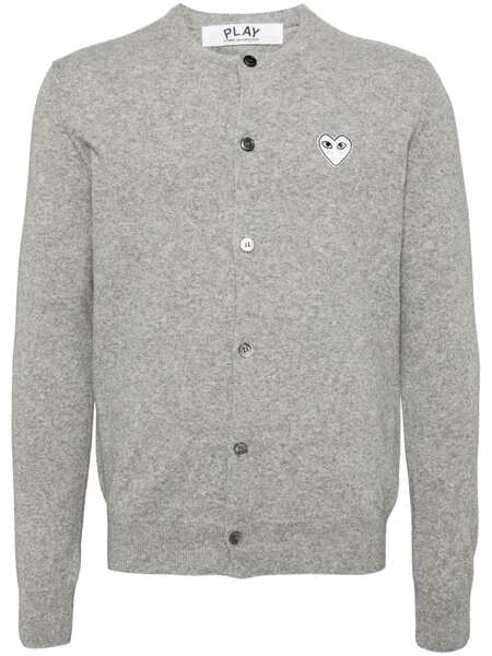  Comme Des Garçons Play Wool Cardigan - Grey 