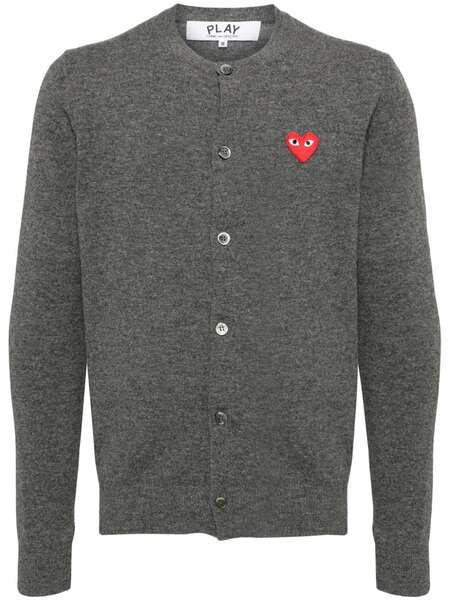  Comme Des Garçons Play Wool Cardigan - Grey 