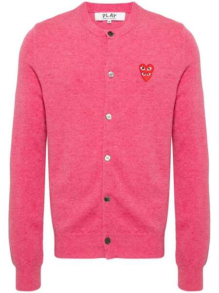  Comme Des Garçons Play Wool Cardigan - Pink 
