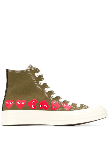  Comme Des Garçons Play X Converse Chuck Taylor Sneakers - Green 