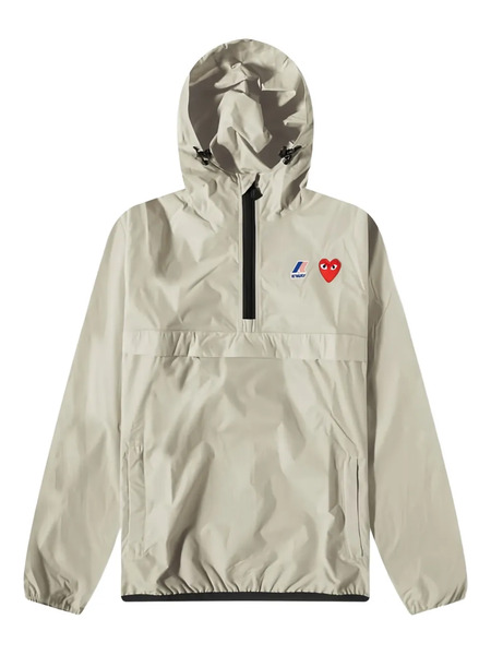  Comme Des Garçons Play X K-way Half-zip Hooded Jacket - Neutrals 
