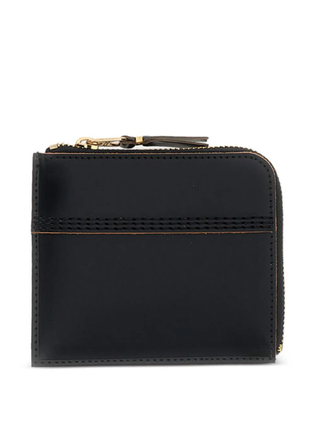  Comme Des Garçons Play Zip-around Leather Wallet - Black 