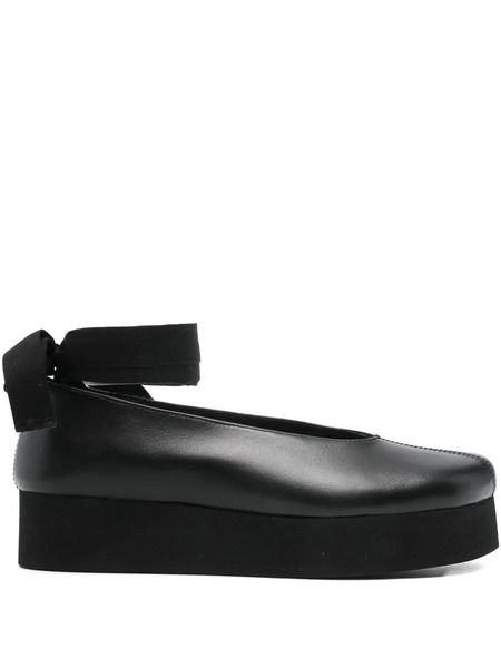  Comme Des Garçons Ribbon-bow Platform Ballet Flats - Black 