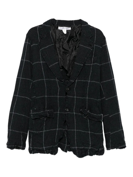  Comme Des Garçons Shirt Checked Blazer - Grey 