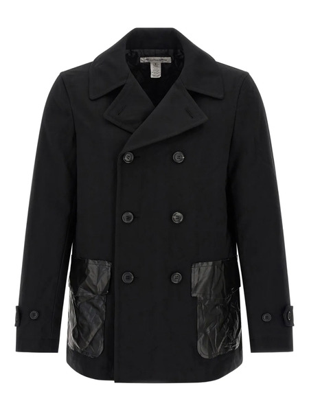  Comme Des Garçons Shirt Double-breasted Coat - Black 