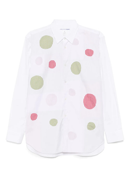  Comme Des Garçons Shirt Gingham Patch Shirt - White 