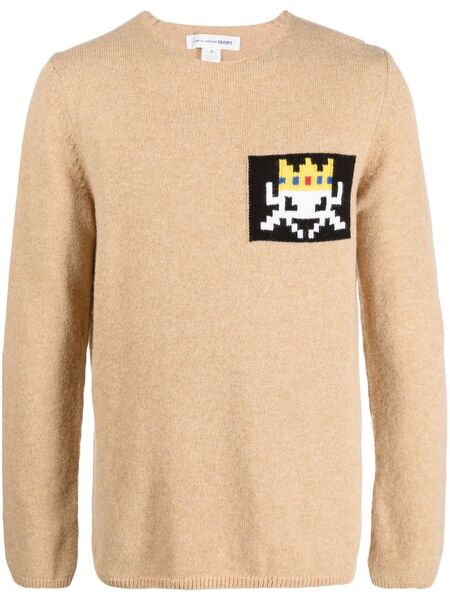  Comme Des Garçons Shirt Graphic-print Sweatshirt - Neutrals 
