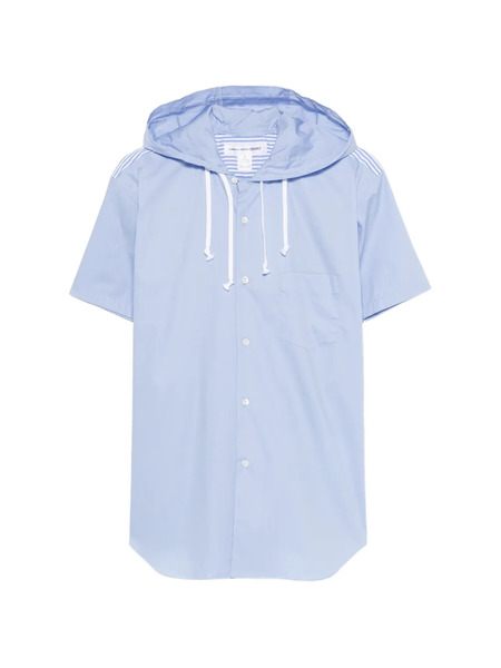  Comme Des Garçons Shirt Hooded Stripe-pattern Shirt - Blue 