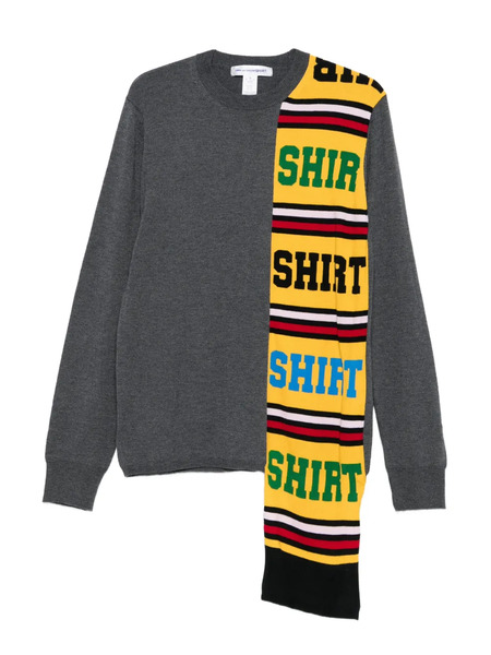  Comme Des Garçons Shirt Layered Wool Sweater - Grey 