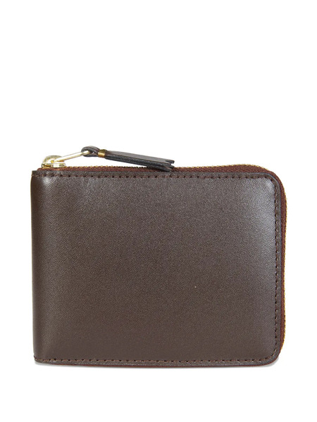  Comme Des Garçons Shirt Leather Zip Wallet - Brown 