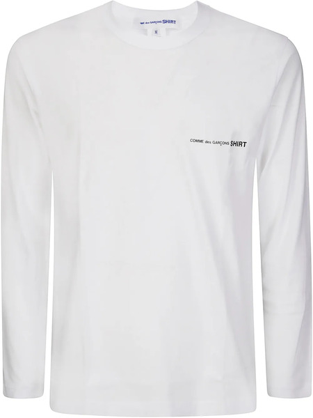  Comme Des Garçons Shirt Logo Long Sleeves - White 