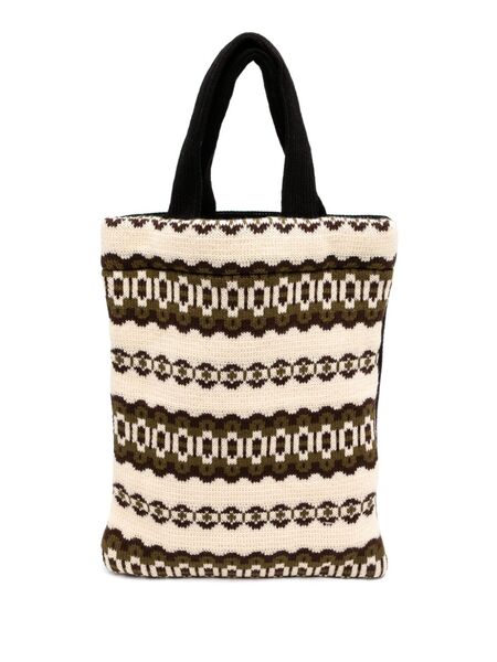  Comme Des Garçons Shirt Pattern-jacquard Bag - Neutrals 