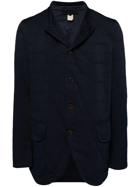  Comme Des Garçons Shirt Strong Will Printed Jacket - Blue 