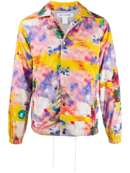  Comme Des Garçons Shirt Tie-dye Graphic Print Jacket - Pink 