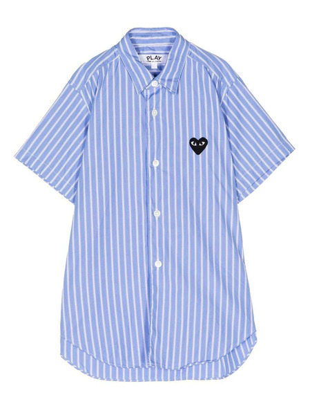 Comme Des Garçons Striped Short-sleeved Shirt - Blue 