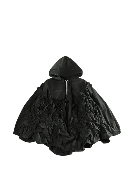  Comme Des Garçons Tao Ruffled Hooded Jacket - Black 