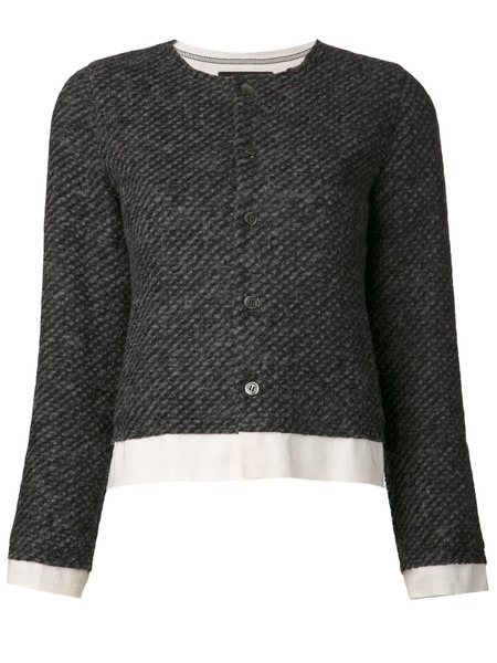  Comme Des Garçons Tweed Cardigan Jacket - Black 