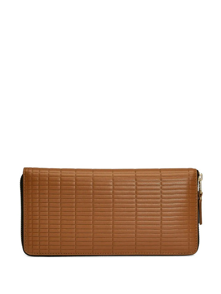  Comme Des Garçons Wallet Brick Quilted Zip-around Wallet - Brown 