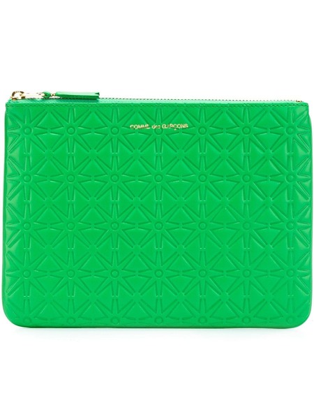  Comme Des Garçons Wallet Embossed Leather Wallet - Green 
