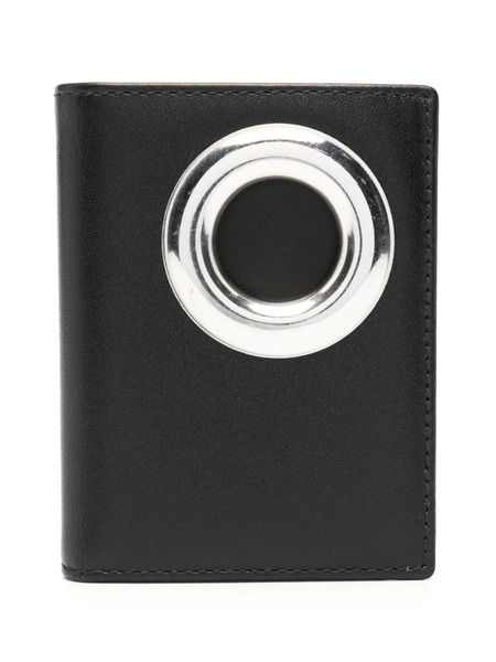  Comme Des Garçons Wallet Eyelet-detail Bi-fold Wallet - Black 
