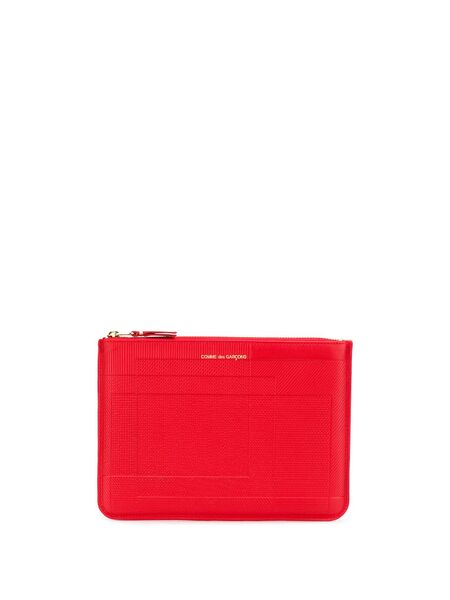  Comme Des Garçons Wallet Line-pattern Wallet - Red 