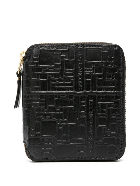  Comme Des Garçons Wallet Logo-embossed Leather Wallet - Black 