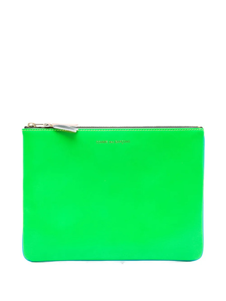  Comme Des Garçons Wallet Logo-print Clutch Bag - Blue 