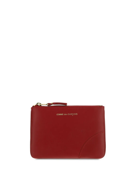  Comme Des Garçons Wallet Logo-stamp Zip Wallet - Red 