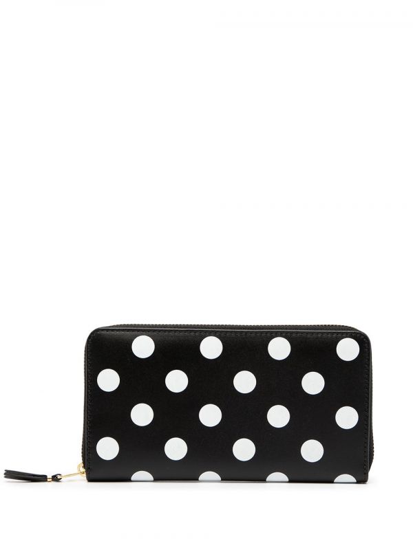  Comme Des Garçons Wallet Polka-dot Print Wallet - Black 