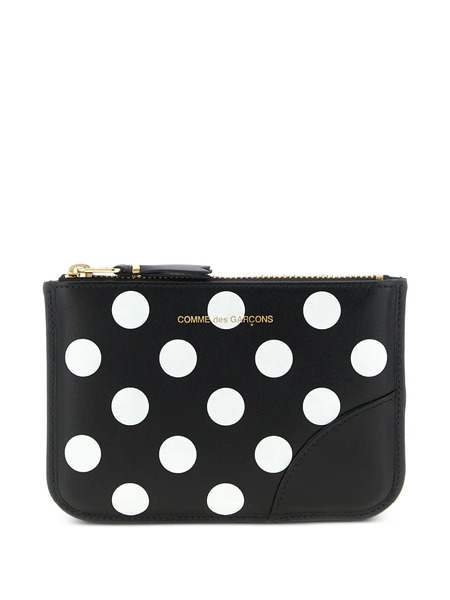  Comme Des Garçons Wallet Polka Dot Print Wallet - Black 