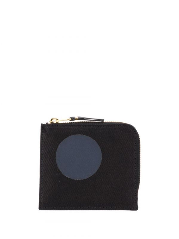  Comme Des Garçons Wallet Polka Dot Printed Wallet - Black 
