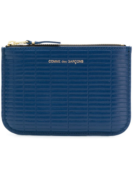  Comme Des Garçons Wallet Textured Leather Purse - Blue 