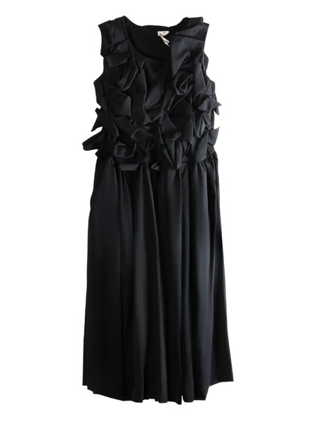  Comme Des Garçons Wool Midi Dress - Black 