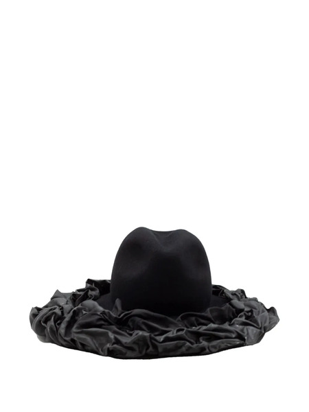  Comme Des Garçons Wool Ruffled Hat - Black 