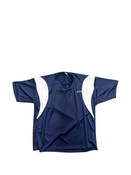  Commission V-neck Panelled T-shirt - Blue 