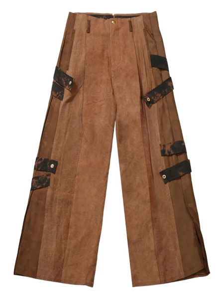  Communs Buckle Straps Loose-fit Trousers - Brown 