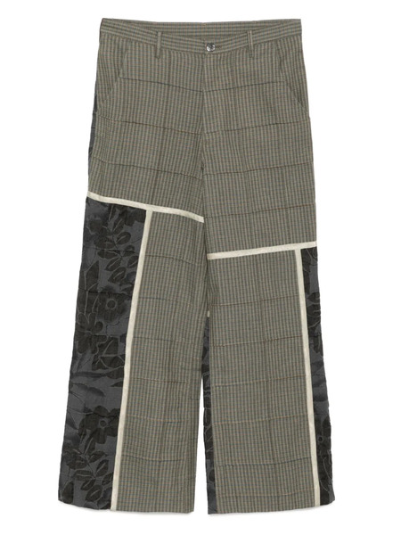  Communs Checked Pants - Green 