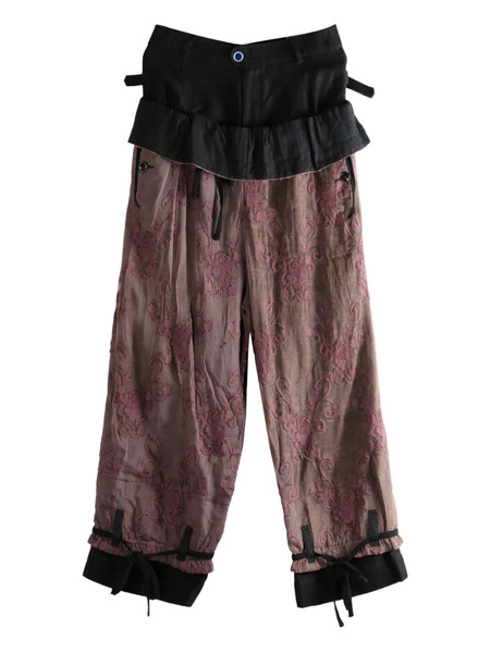  Communs Floral Trousers - Black 