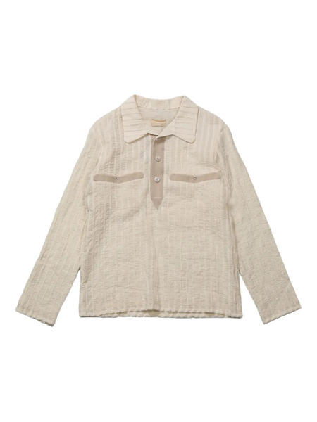  Communs Textured Two-pocket Shirt - Neutrals 