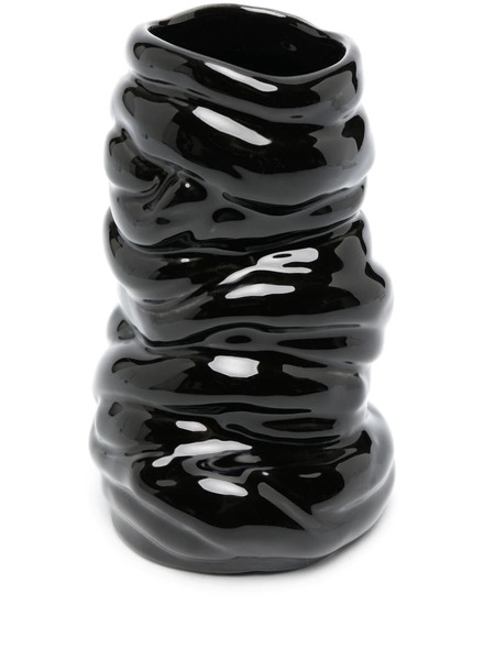  Completedworks Ridged Asymmetric Small Vase - Black 