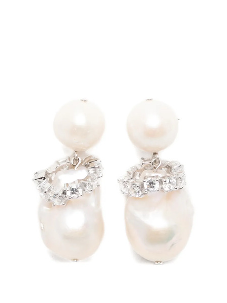  Completedworks Woah! Did Life Just Give Me A Lemon Pearl-embellished Earrings - Silver 