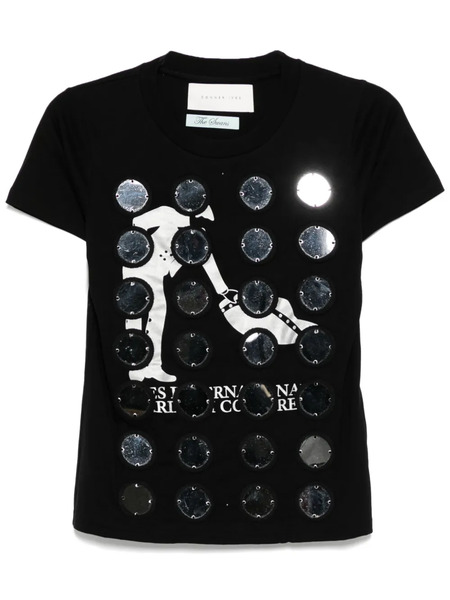  Conner Ives The Reconstituted Mirror Disc Embroidery T-shirt - Black 