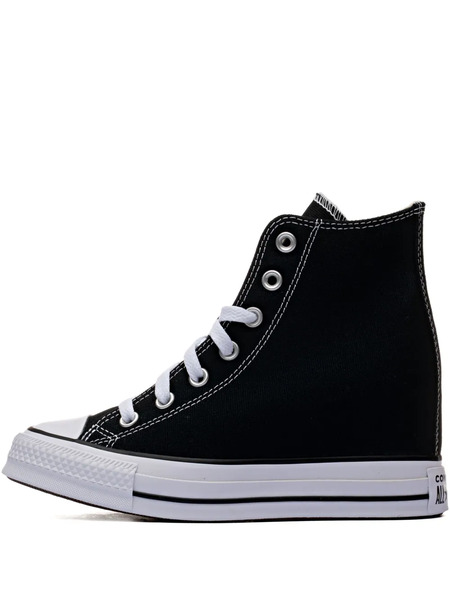  Converse Chuck Taylor All Star Wedge Platform Hi black White Sneakers 