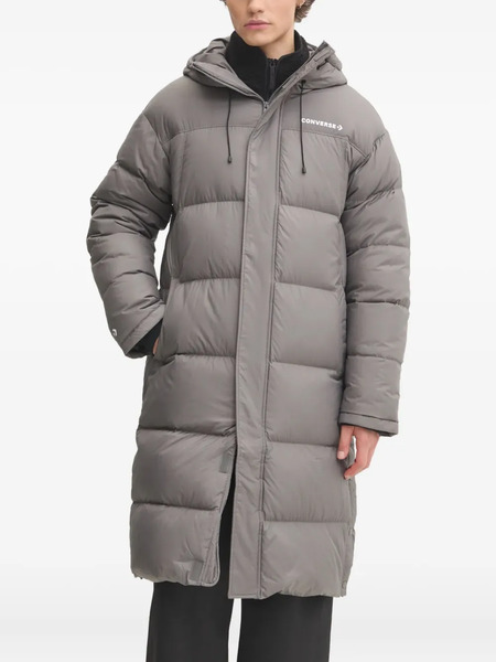  Converse Hooded Puffer Jacket - Grey 