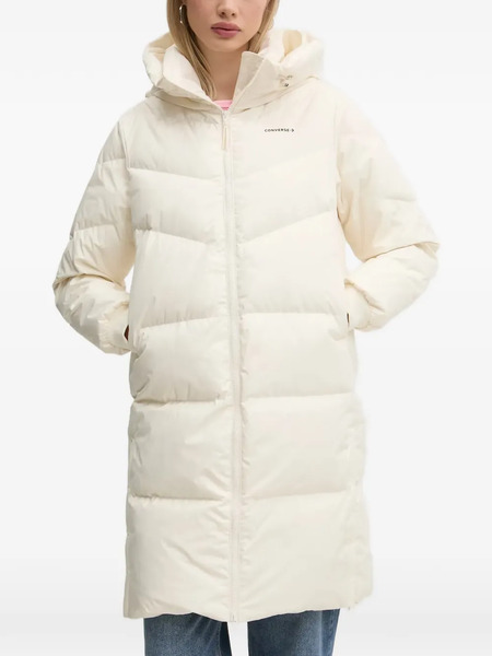  Converse Hooded Quilted Jacket - Neutrals 
