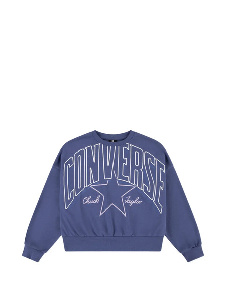  Converse Kids Chuck Taylor Star Logo Sweatshirt - Blue 