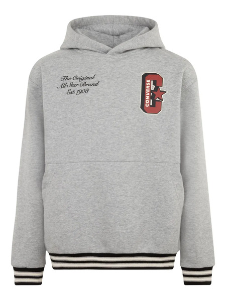  Converse Kids Logo-print Cotton-blend Hoodie - Grey 