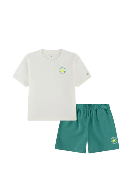  Converse Kids Logo T-shirt Shorts Set Of Two - White 